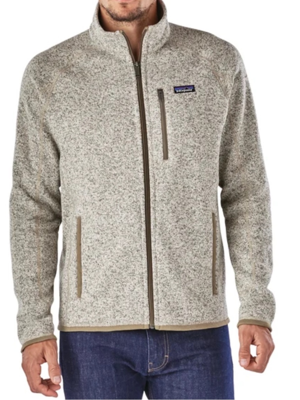 Patagonia Men's Stone Heather Zip-Up Fleece Jacket